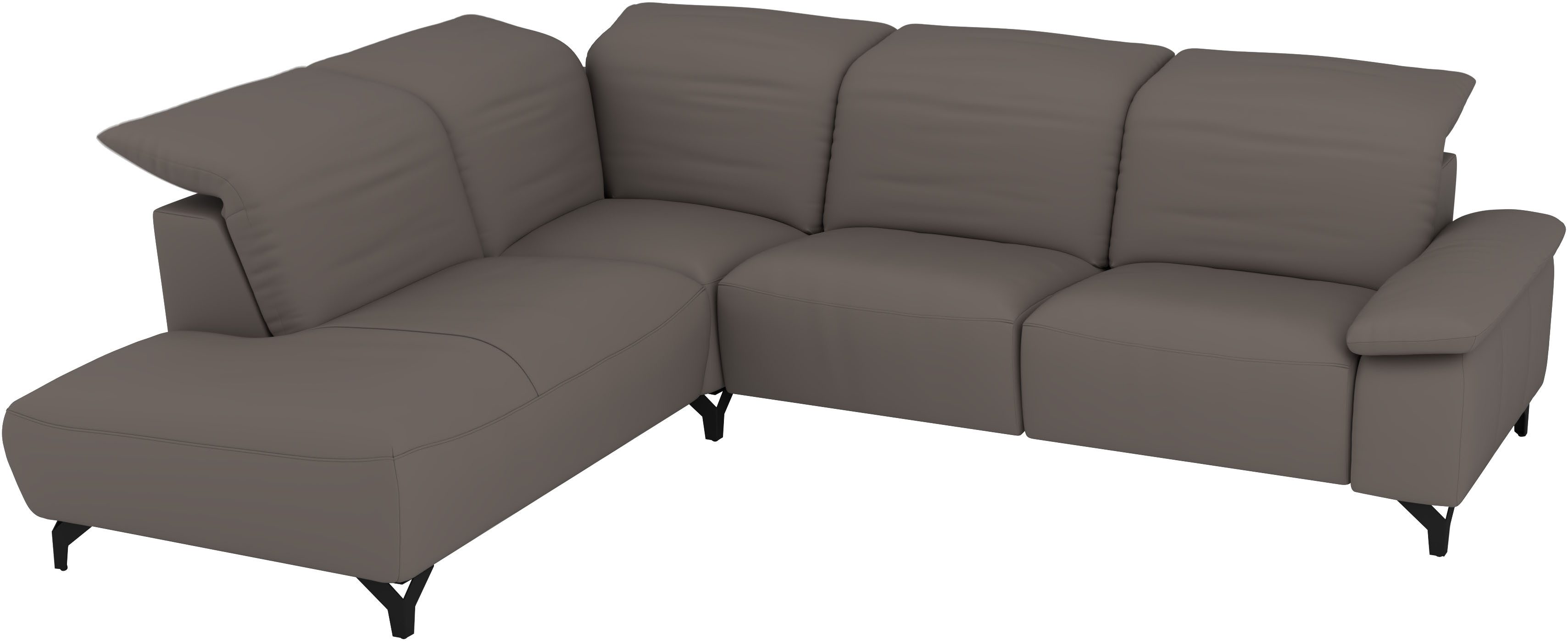 Musterring Ecksofa MR370, 3 Teile, Edles Leder in 3 Farben, Sitzkomfort nach Wahl, Maße 288 x 241 cm