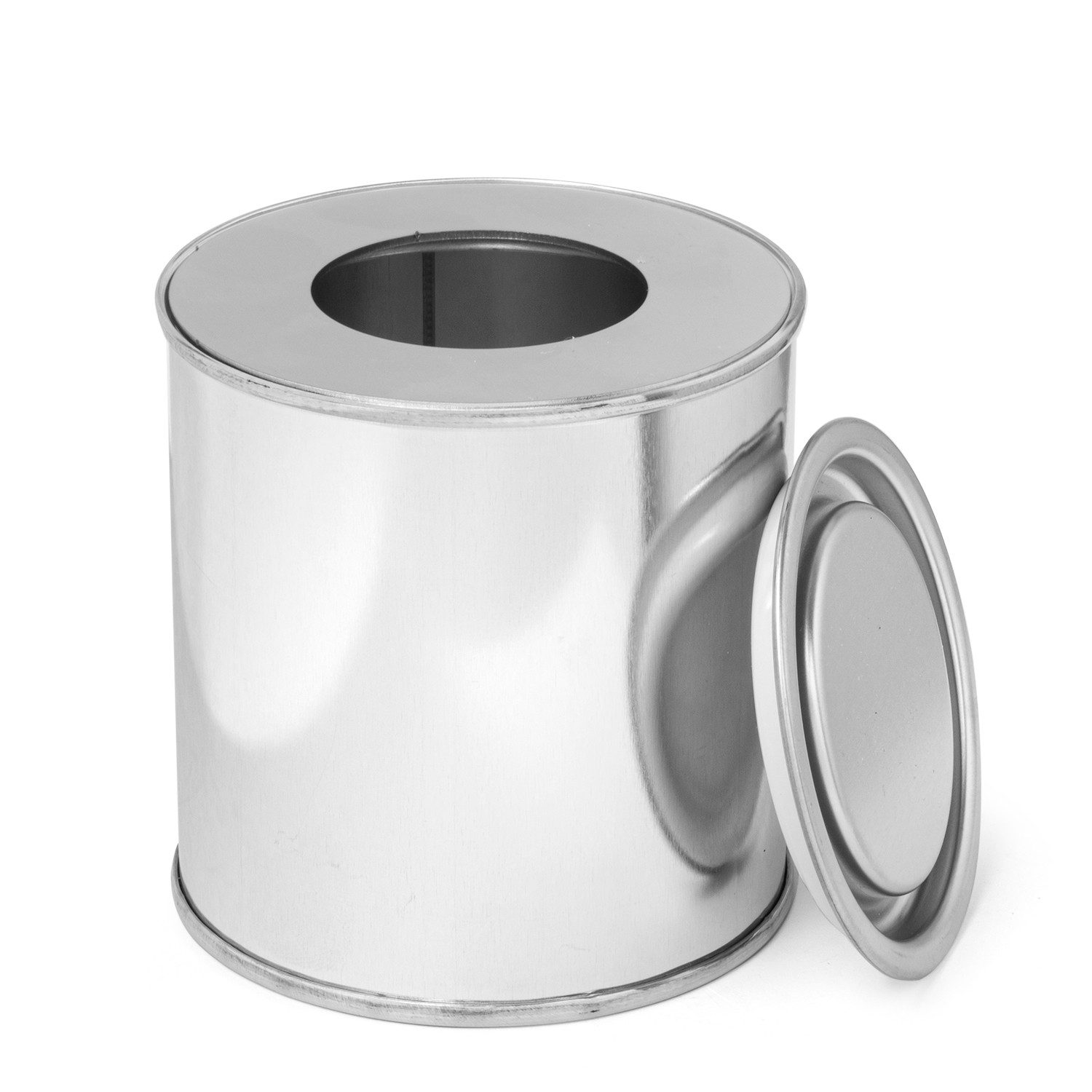 Moritz Leerdose 1x Blechdose 250ml + Sparplatte (1 St), Kaminzubehör Ethanolkamin Watte Schwamm Wolle