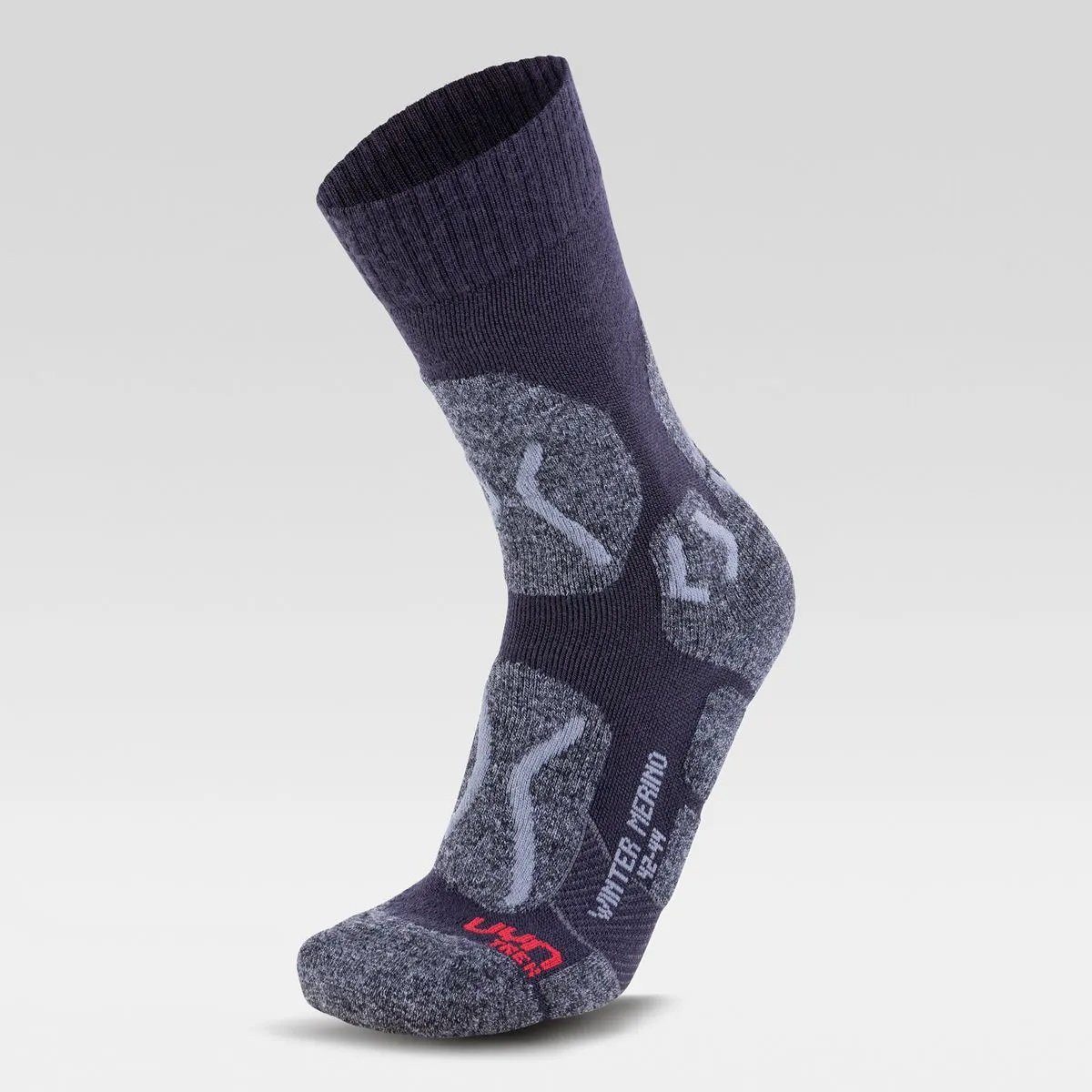 Wandersocken Winter Merino (wärmende Merinowolle) anthrazitgrau/schwarz Herren
