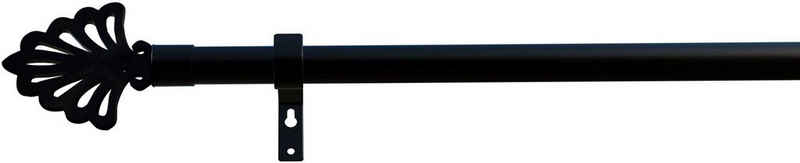 Gardinenstange Modena, indeko, Ø 16 mm, 1-läufig, Wunschmaßlänge, mit Bohren, verschraubt, Eisen