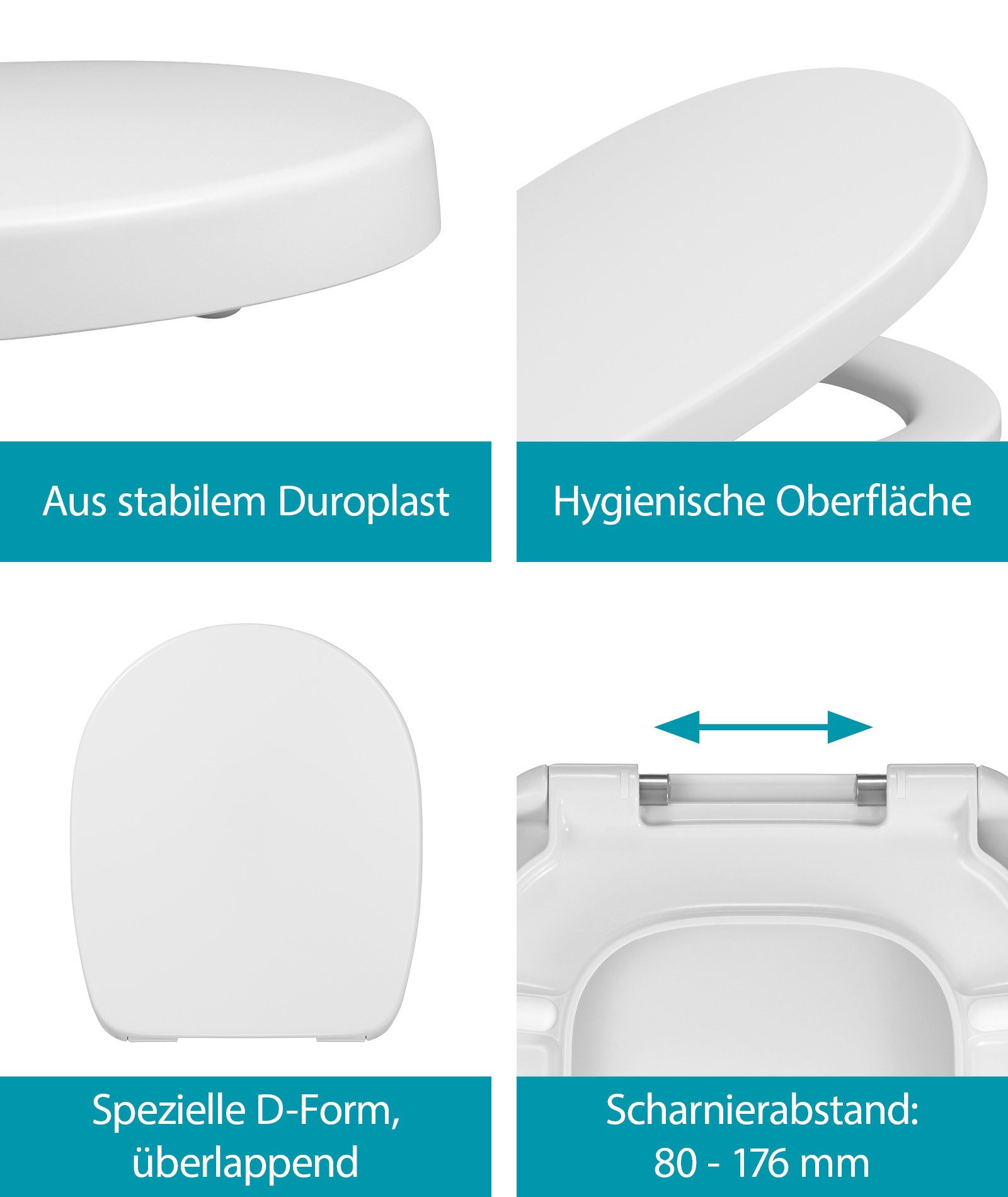 Calmwaters WC-Sitz Connect (Alternative von Calmwaters), Für Ideal Standard Connect, Absenkautomatik, Abnehmbar, 26LP6261
