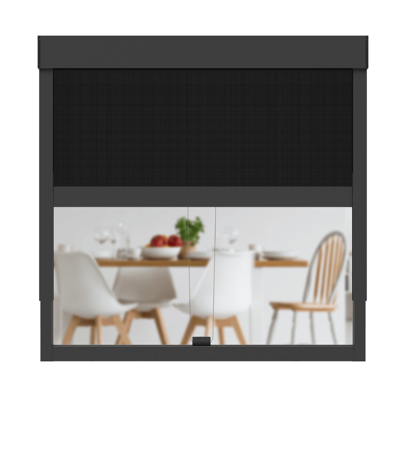 Rollo Außenrollo ohne Bohren (Grau, Blickdicht) für Fenster von CLIP'N'SHADE, CLIP`N`SHADE