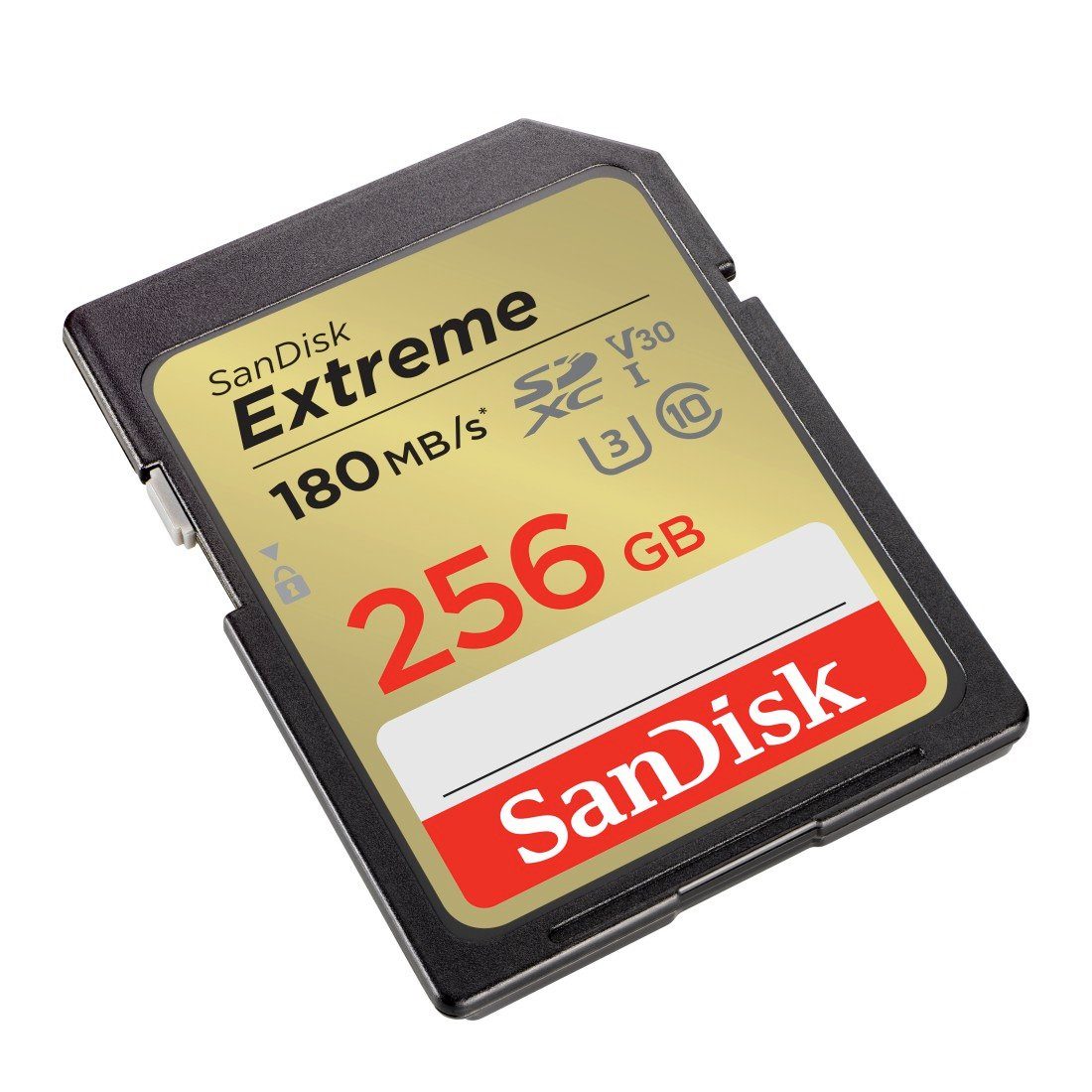 Sandisk SDXC Extreme 256GB (180/130 MB/s R/W), 1 Jahr RescuePRO Deluxe Speicherkarte (256 GB, UHS Class 3, 180 MB/s Lesegeschwindigkeit)