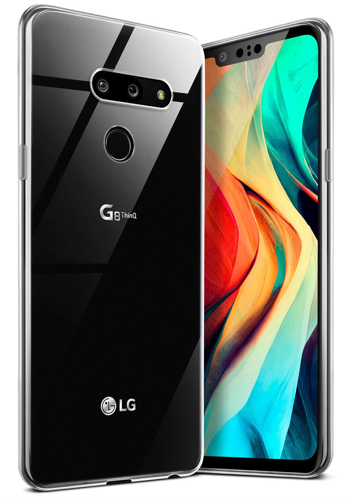moex Handyhülle moex® Aero Case für LG G8 ThinQ, Hülle Silikon durchsichtig, Clear Schutzhülle Transparent Silikonhülle
