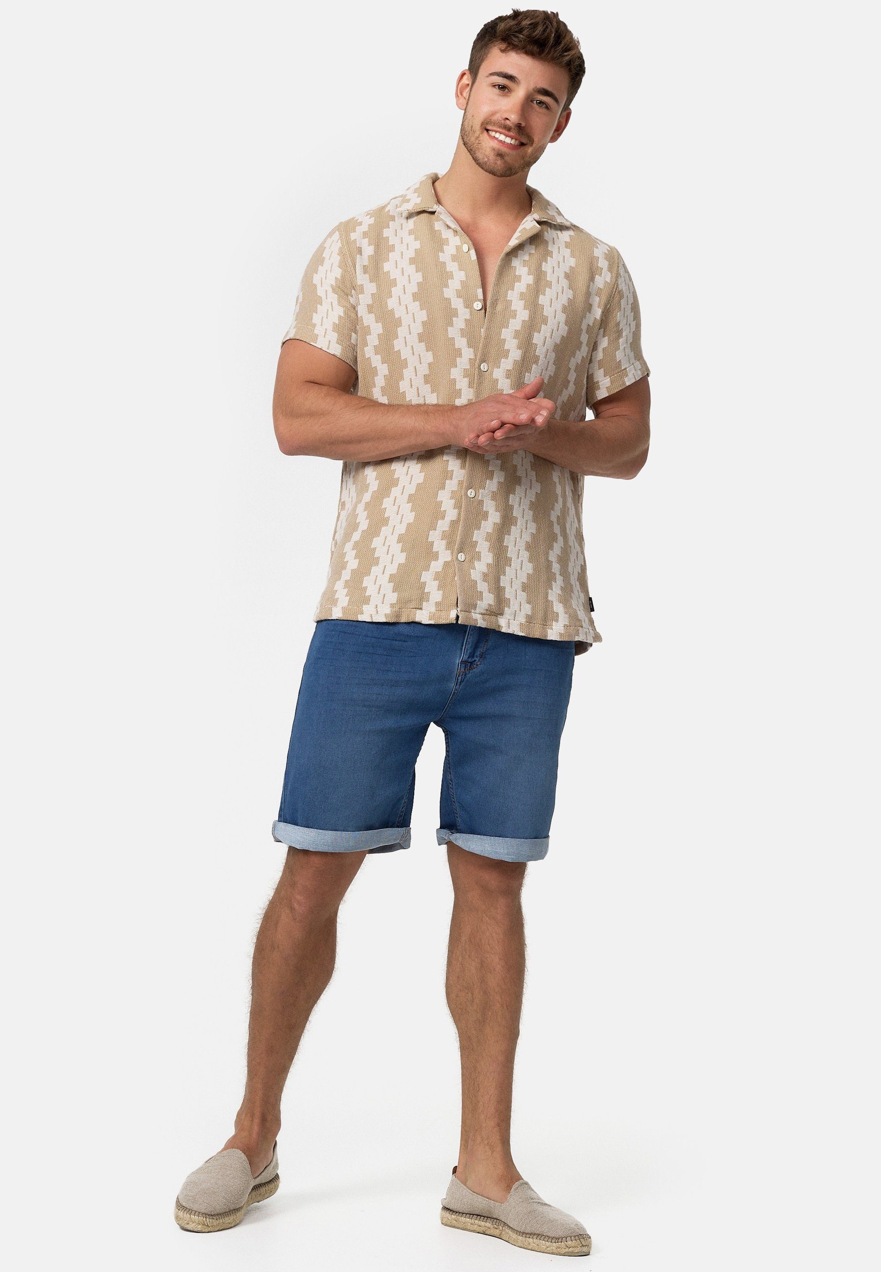Indicode Jeansshorts Herren Lonar Jeans Shorts Herrenshorts Moderne und luftig leichte Herren Jeans-Shorts