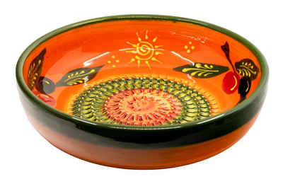 Kaladia Multireibe Reibeschüssel in Sonne & Oliven, Keramik, handbemalte Küchenreibe - Made in Spain