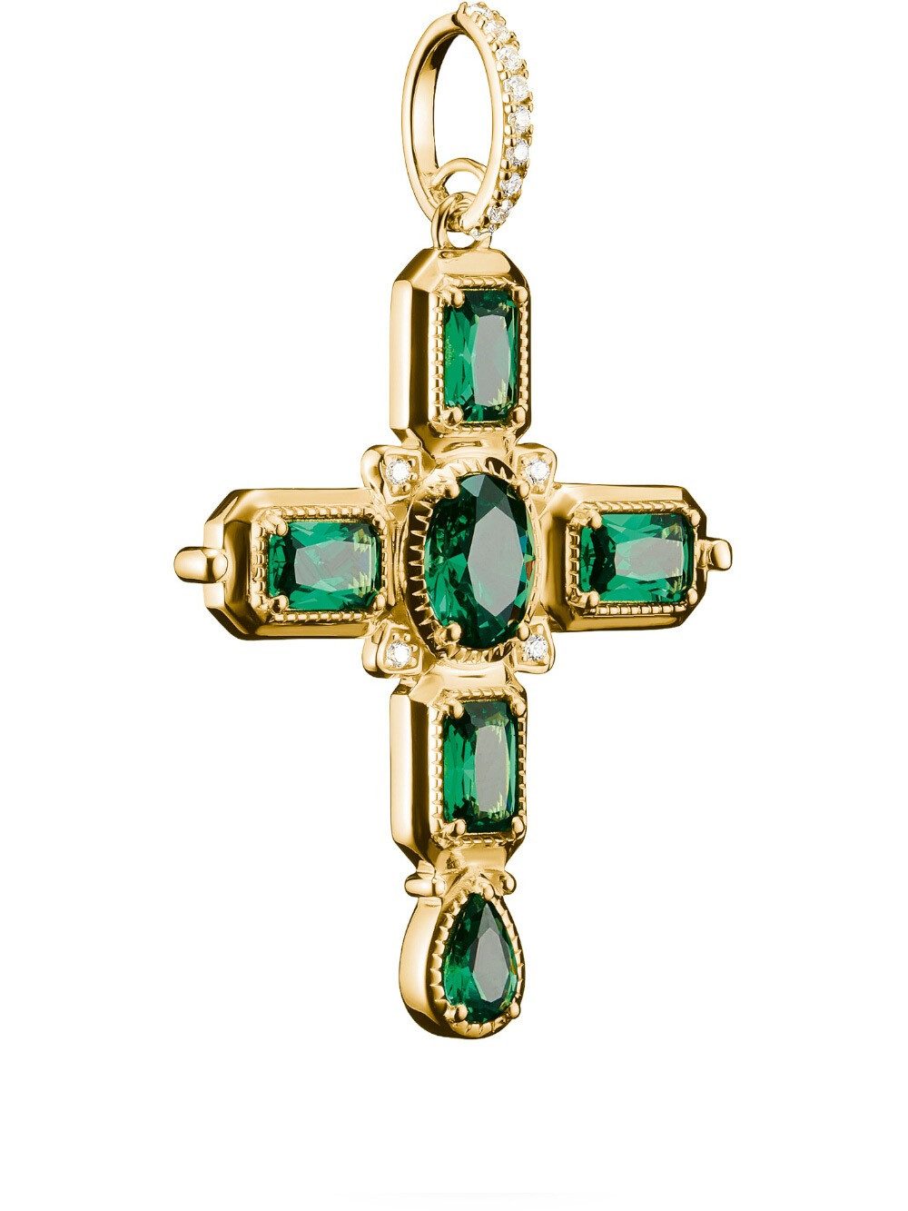 THOMAS SABO Kettenanhänger Thomas Sabo PE987-971-6 Anhänger Kreuz 47,0mm vergoldet Damen
