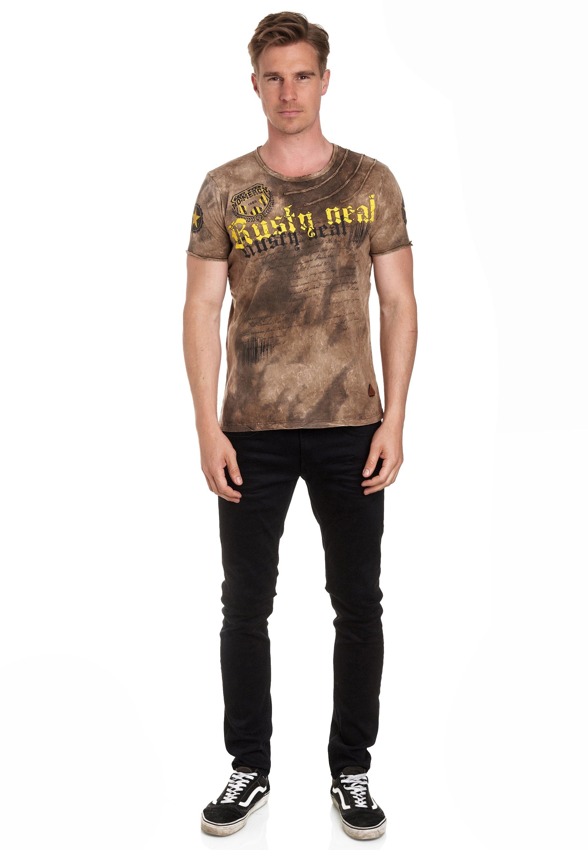 Rusty Neal T-Shirt mit toller Batik-Optik günstig online kaufen