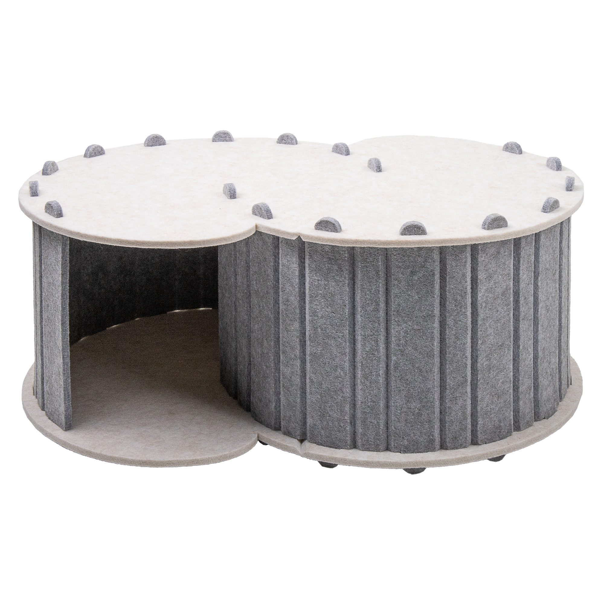 Lyveo Katzenhaus Katzenhöhle 58x40x24cm Katzentunnel Katzenbett Katzen Vers günstig online kaufen