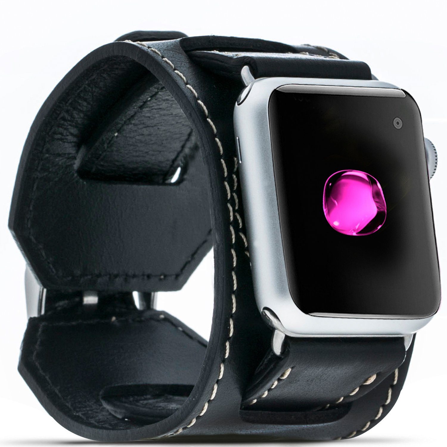 Burkley Smartwatch-Armband »Vintage Cuff für Apple Watch Leder Armband«