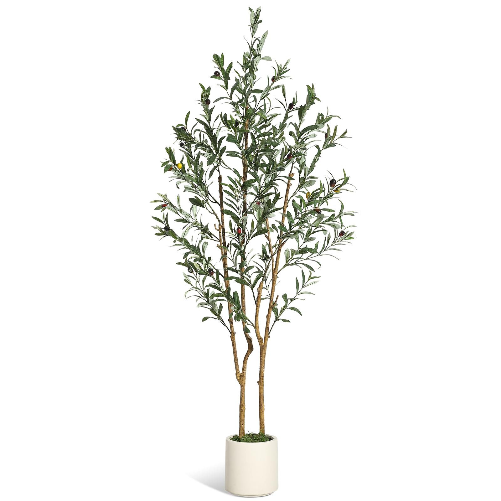 Kunstbaum Künstlicher Olivenbaum Künstliche Pflanzen Höhe 120cm/150cm/180/210cm, GarveeMore, Höhe 152 cm