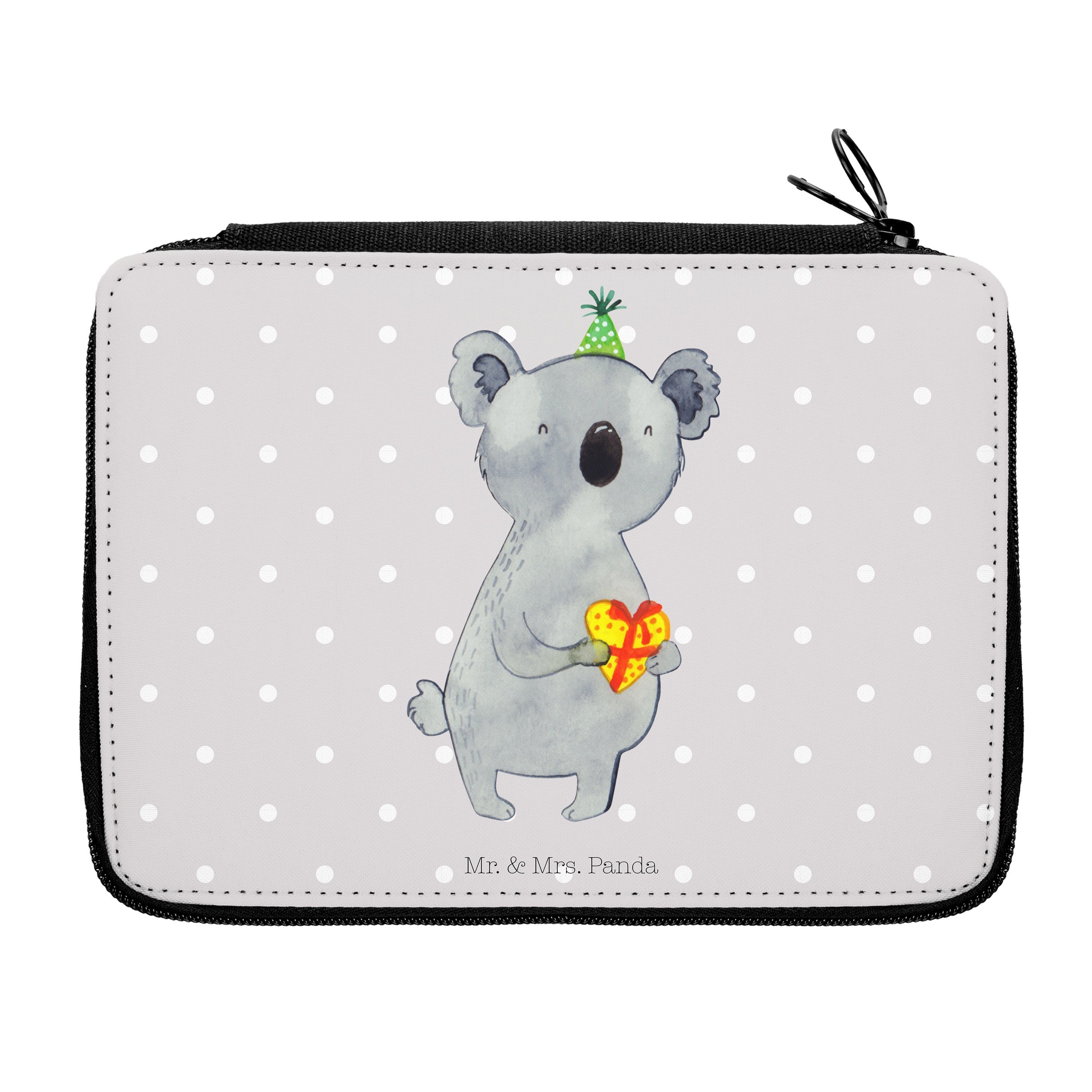 Mr. & Stifte Büro Grau - Mrs. Etui, Pastell Kinder, (1-tlg) - Geburtstag, Geschenk Koala Panda Federmäppchen