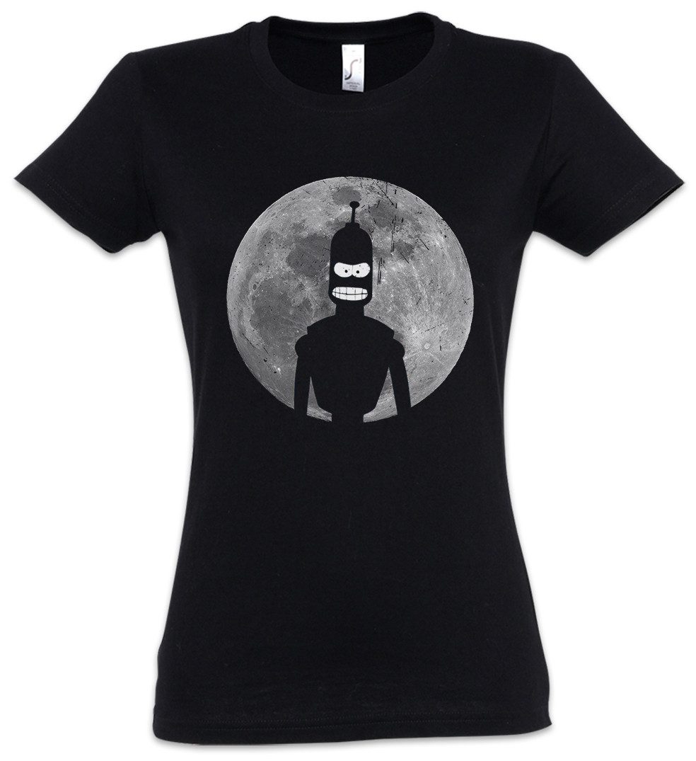 Urban Backwoods Print-Shirt Robot Moon II Damen T-Shirt Mond Cartoon Robot Bender Comic Bending (1-tlg) Rodriguez SN 2716057 Sitcom