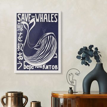 Posterlounge XXL-Wandbild Nook Vintage Archive, Save The Whales - Vintage Advertisement, Vintage Illustration