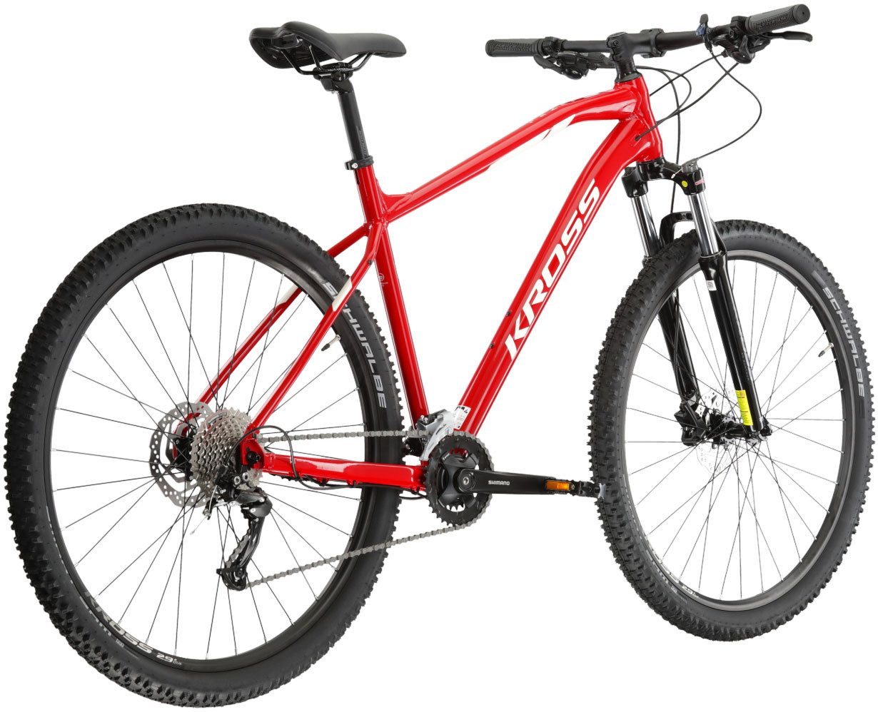 Kross Mountainbike KROSS MTB Hardtail Level 3.0 29" rot 18 Gänge, 18 Gang Shimano ALIVIO M3100 Schaltwerk, Kettenschaltung