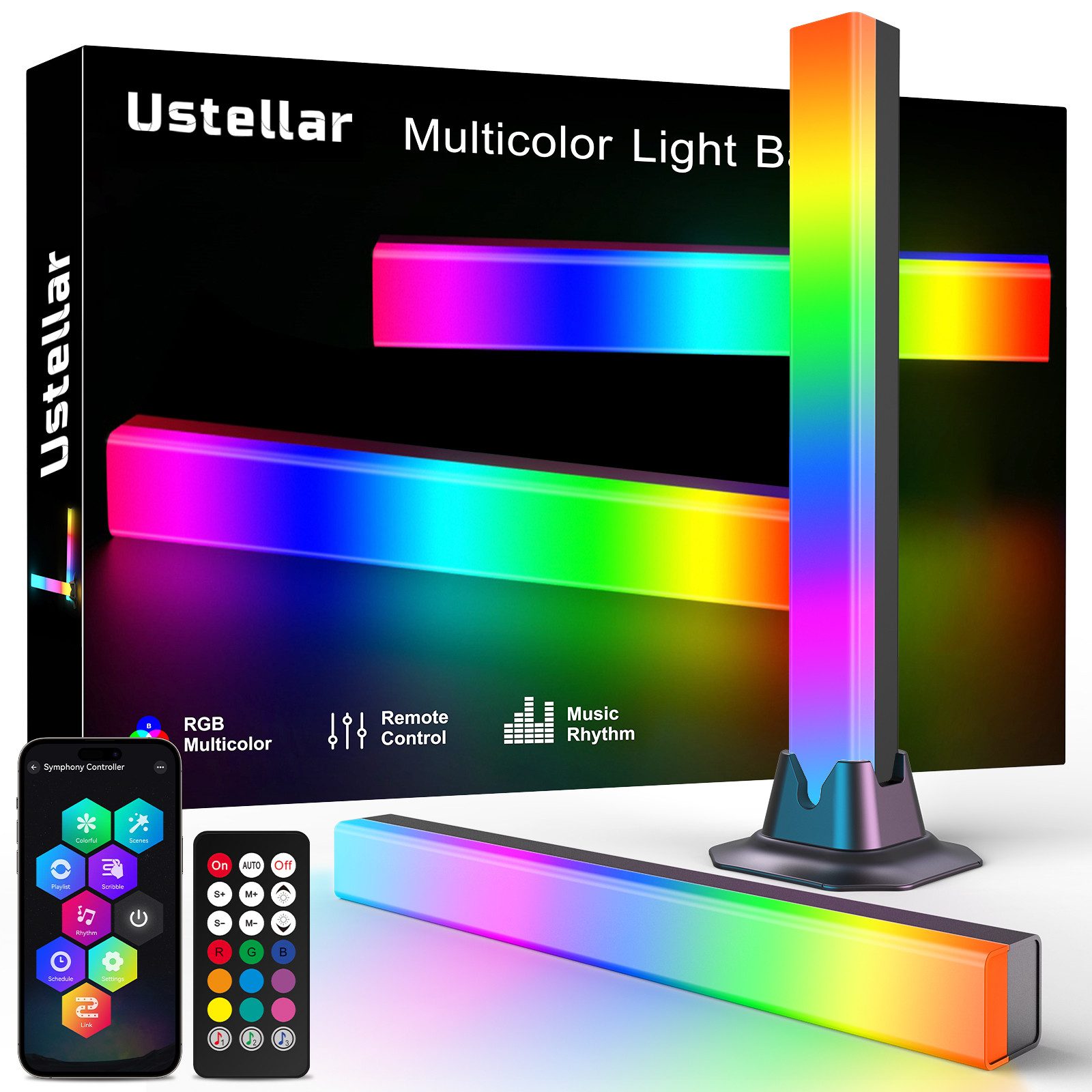 Novostella LED Stripe LED Lightbar RGB Gaming Lampe Ambiente Licht Bar 2 PC günstig online kaufen
