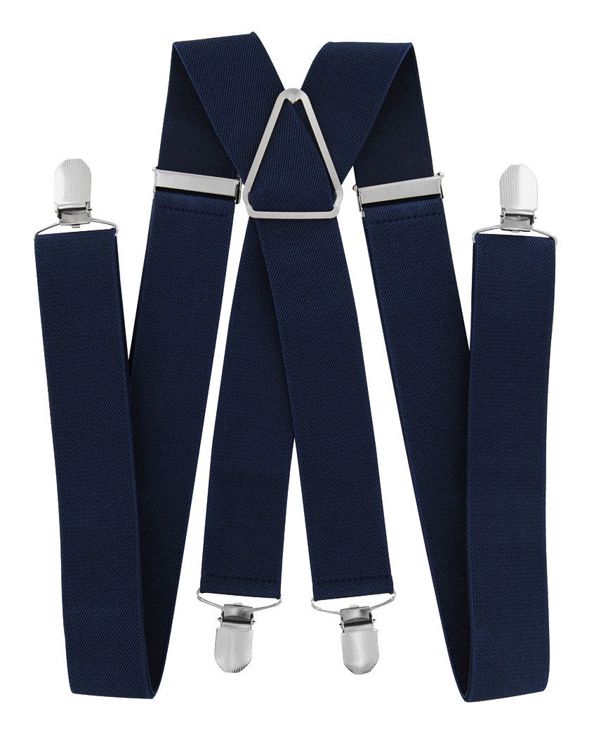 axy Hosenträger Herren Hosenträger 4 Stabile Clips X-Form 3,5cm Breit verstellbar und elastisch 120cm Lang