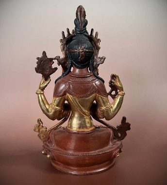 Asien LifeStyle Buddhafigur Buddha Figur Chenrezi Avalokiteshvara Bronze