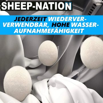MAVURA Trocknerball SHEEP-NATION Trocknerbälle 6er Pack Weichspüler Alternative, Premium Schafwolle Wäschetrockner Bälle Wäschebälle