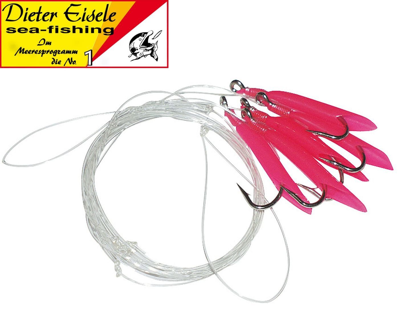 Vorfachschnur Dieter Eisele Makrelen- & Meeresvorfach 5 Haken 2/0 120cm 0,70mm