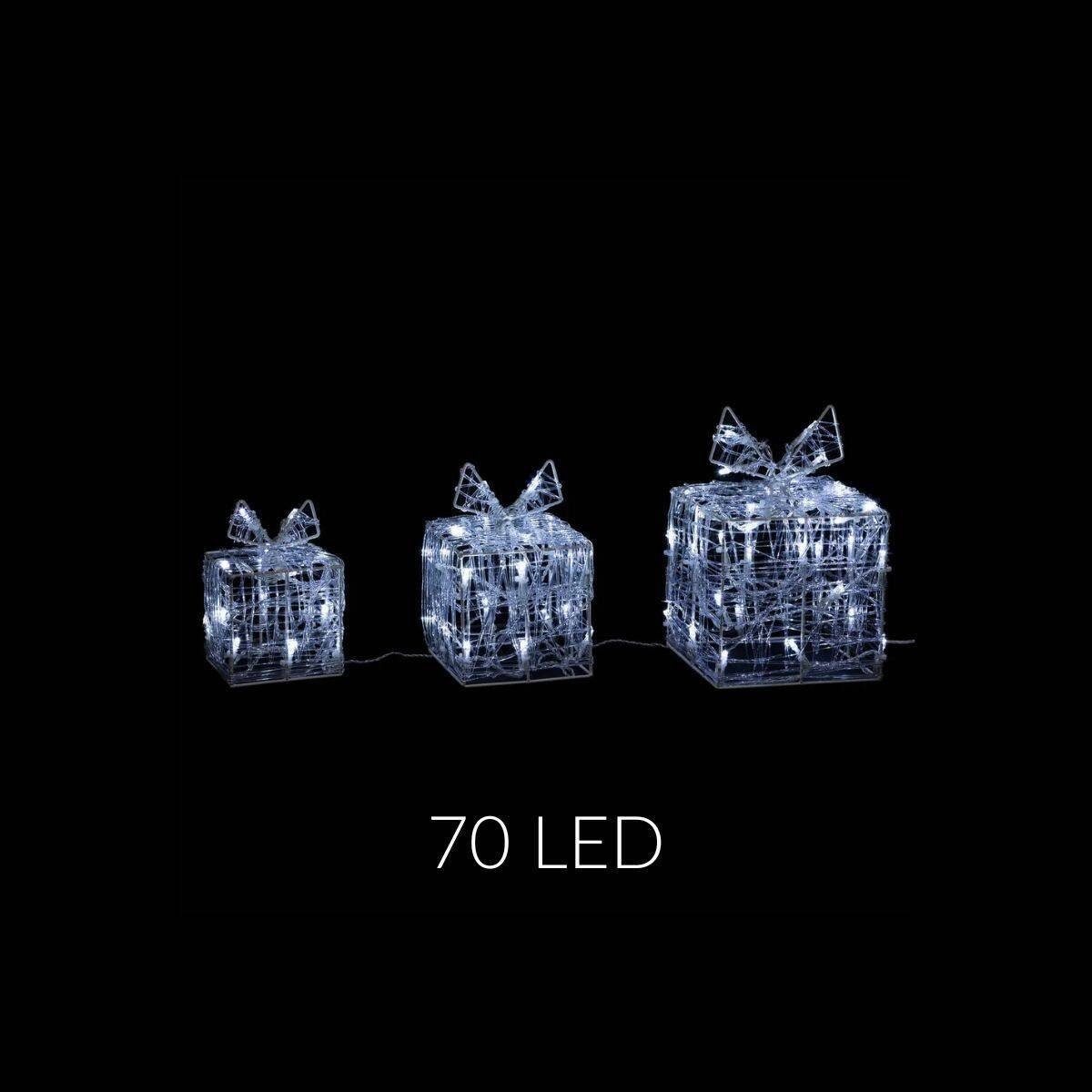 Fééric Lights & Christmas Weihnachtsfigur Geschenkboxen 3er-Set (Deko-Objek günstig online kaufen