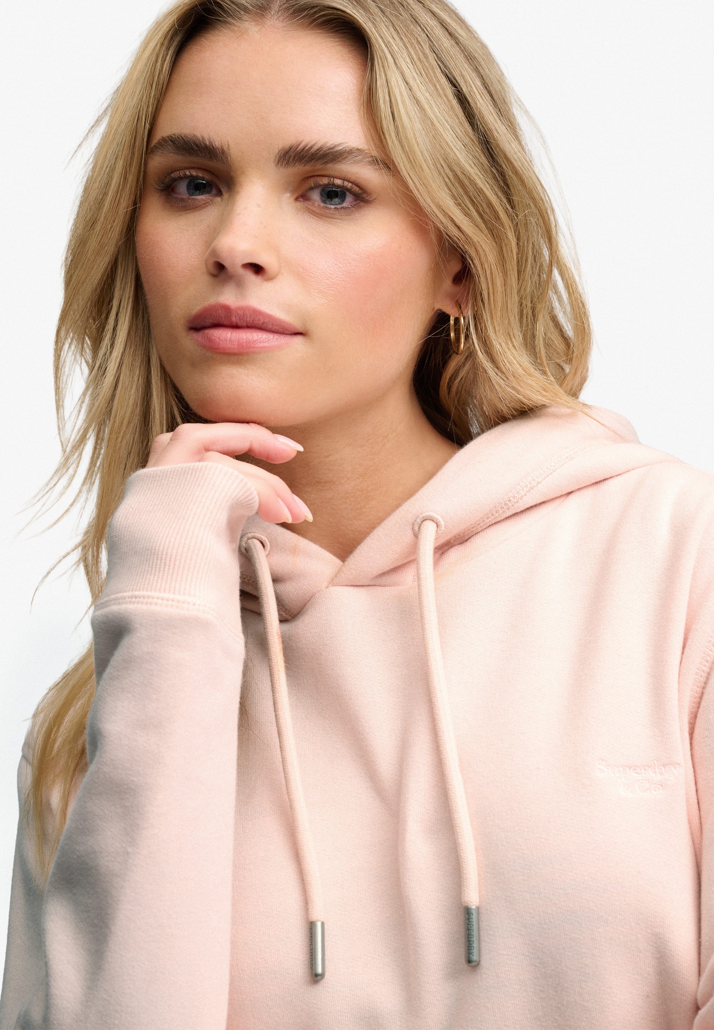 Superdry Kapuzensweatshirt SIGNATURE EMB HOOD Baumwollmischung, relaxed fit