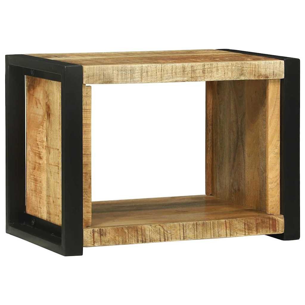 vidaXL Badezimmerspiegelschrank Wandwürfel mit Speicher Braun 55 x 35 x 40 cm Massivholz (1-St)