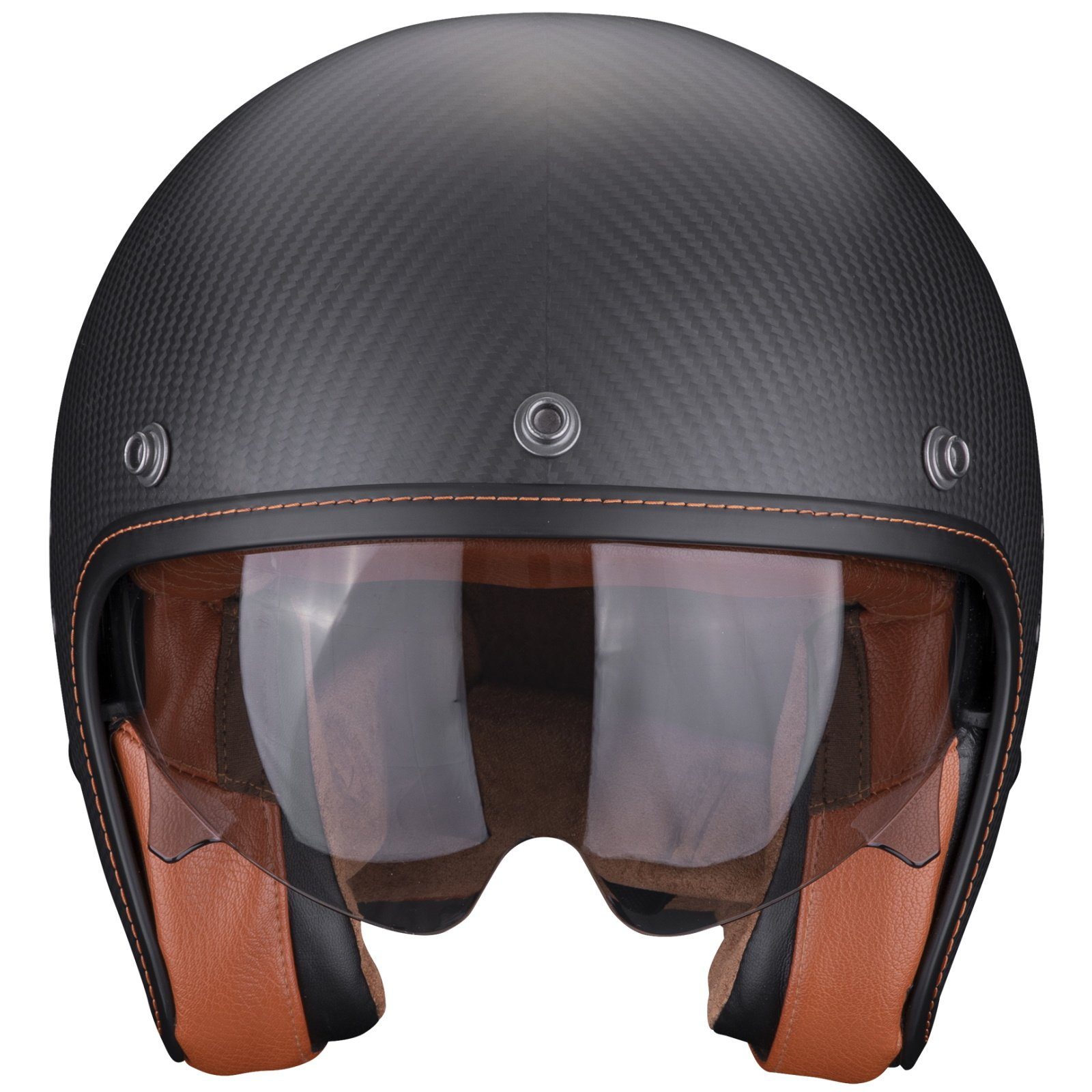 Scorpion Exo Motorradhelm Scorpion Exo Belfast EVO Carbon Solid Jet-Helm Matt-Schwarz (1er Set), jethelm für motorrad