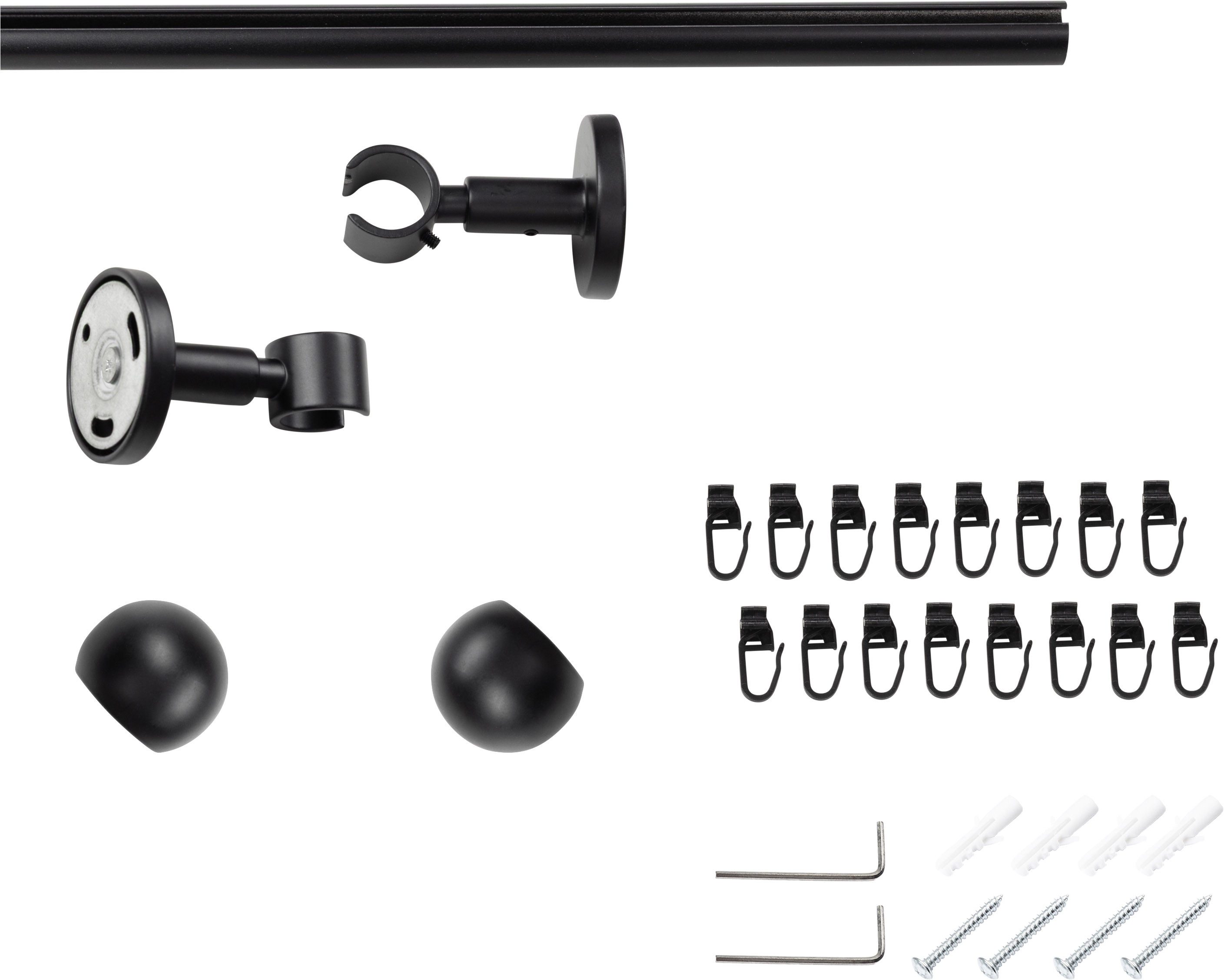 SN DECO GROUP Gardinenstange Gardinenstange Innenlauf Straßburg Ø 19 mm, 1-läufig, Fixmaß, Ø 19 mm, Fixmaß, kürzbar