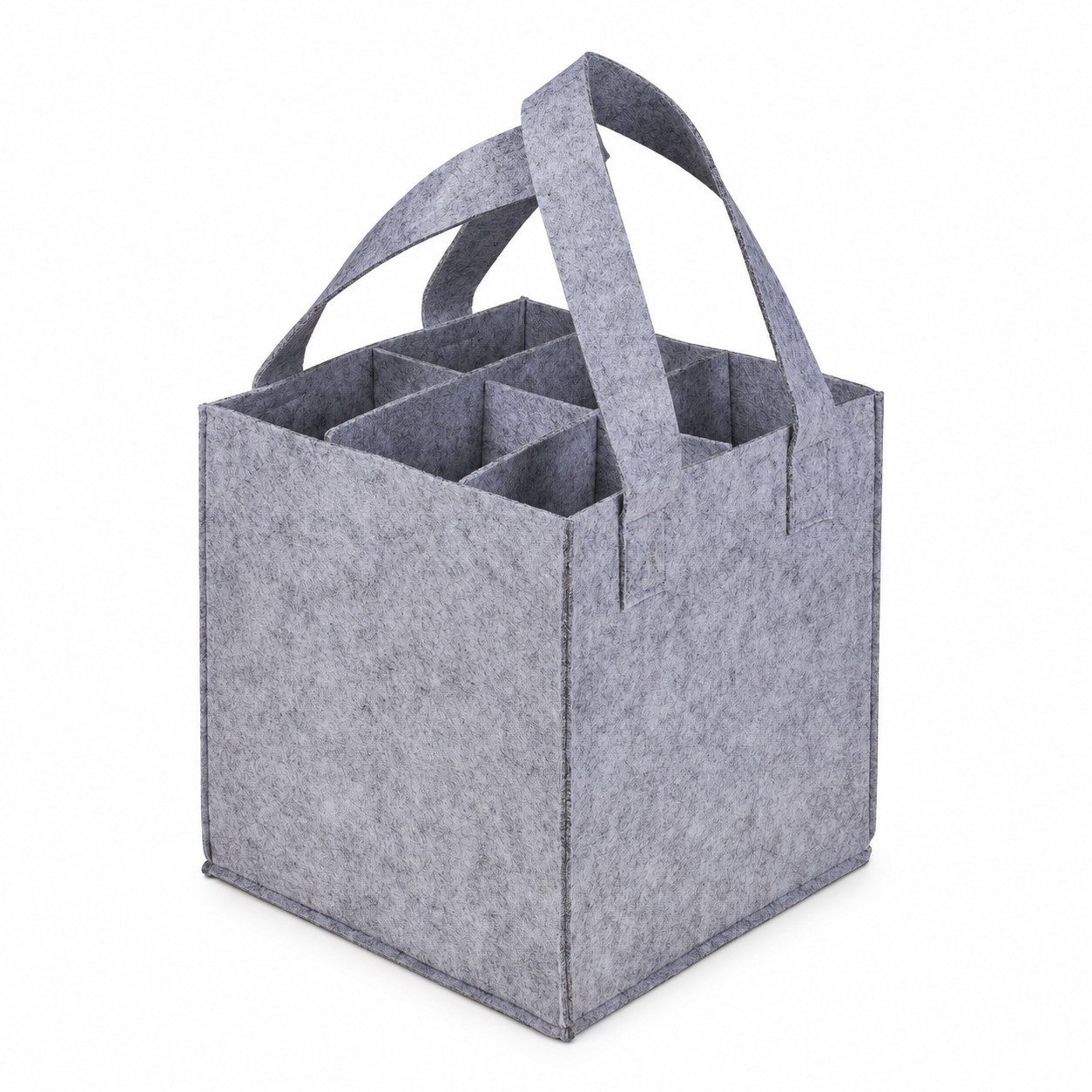 Flaschenträger Filz-Taschen für 6 Flaschen Grau
