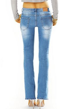 be styled Bootcut-Jeans Bootcut Jeans Hose Medium Waist Schlagjeans - Damen - j13L mit Stretch-Anteil, 5-Pocket-Style