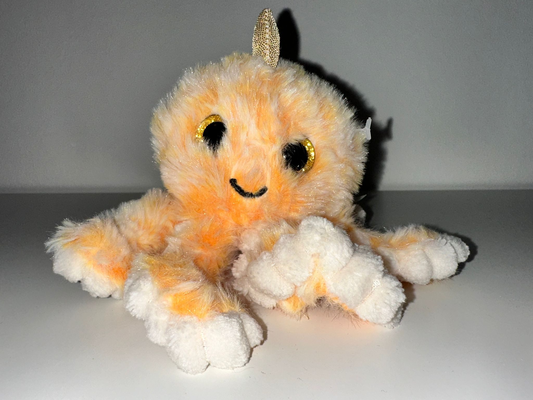 Kuscheltier Krake Plüsch Spielzeug Octopus Kuscheltier Krake orange 15 cm Bagclip
