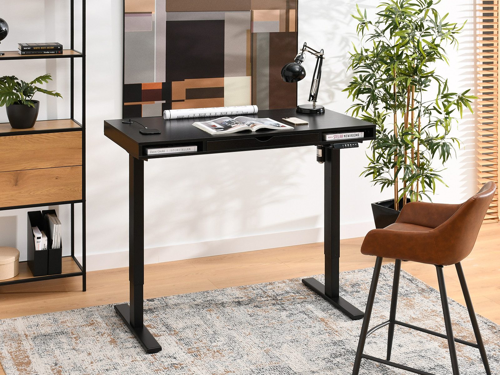 Compleo Schreibtisch höhenverstellbarer schreibtisch mit Schublade OTTSO – Bild 4 von 5