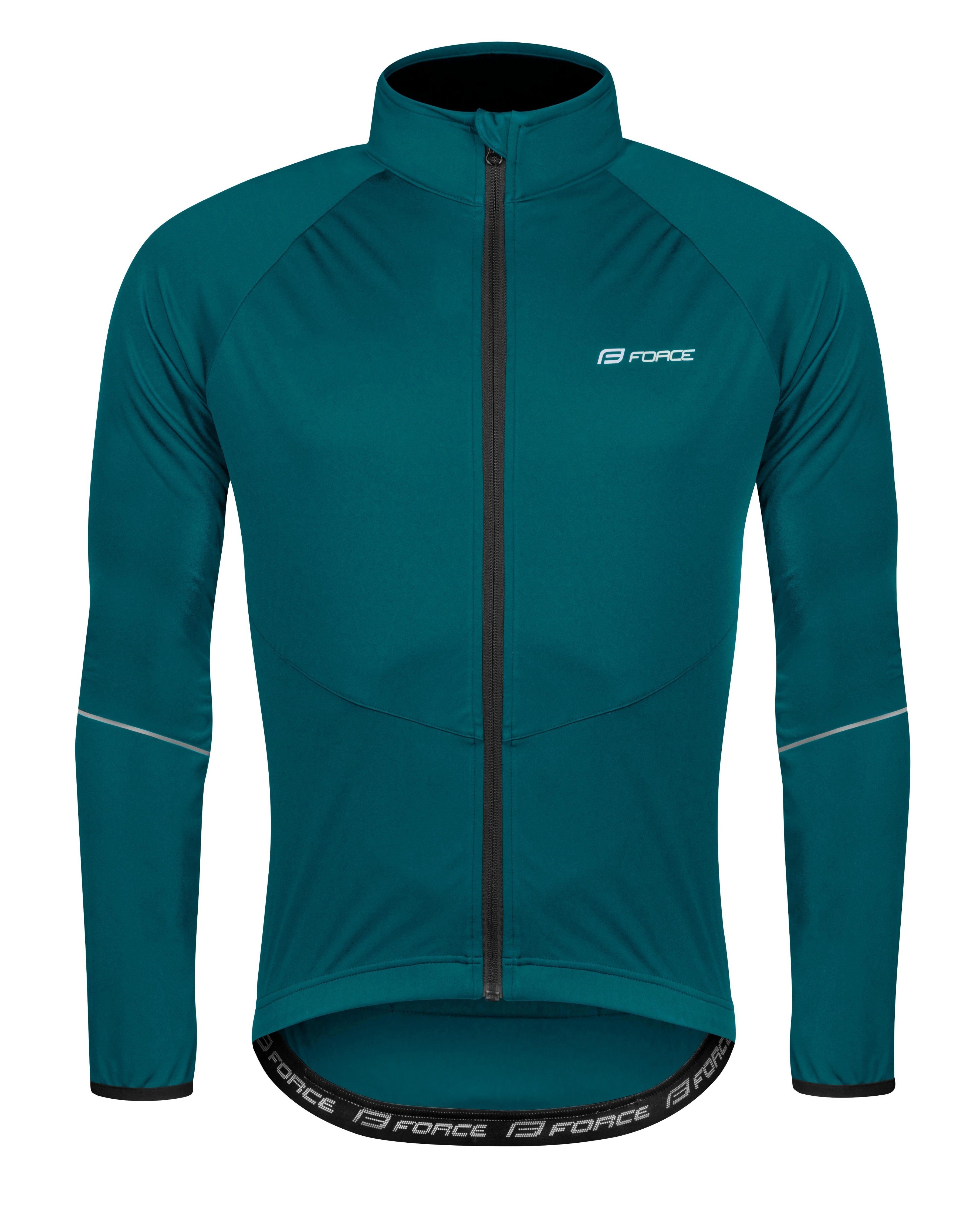 Fahrradjacke Jacke FORCE ARROW Petrol Blau +5 °C bis +15 °C %%%