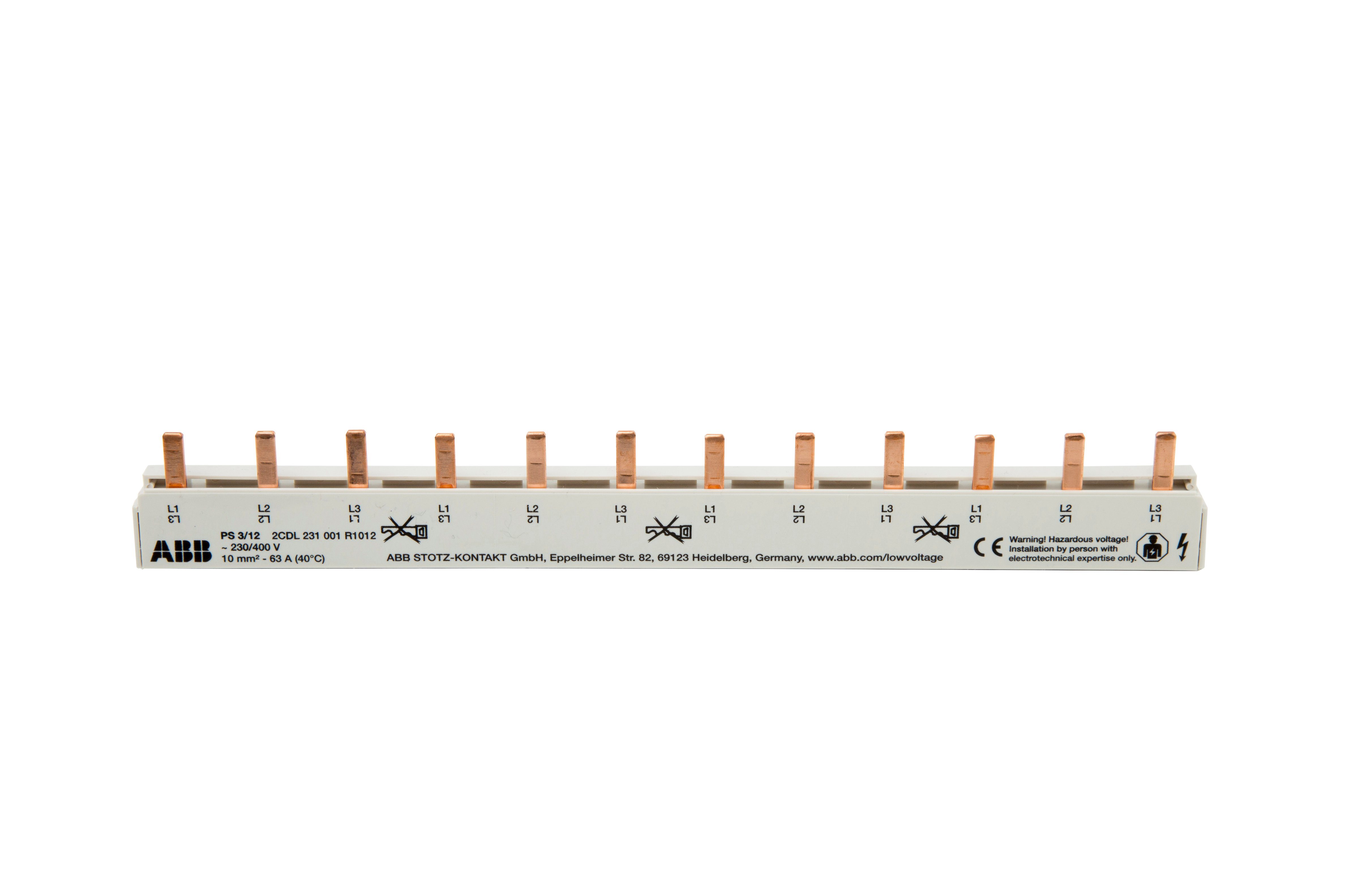 ABB pro 3-polig ABB ablängbar Stiftschiene (1-St) M compact PS3/12 nicht Schalter