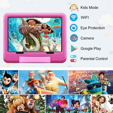 XUEMI Lange Akkulaufzeit Tablet (10", 128 GB, Android 13, 2,4G+5G, Für Kinder,mit WiFi,Dual-Kamera,Bluetooth,1280 x 800 Tablet mit Hüllen)