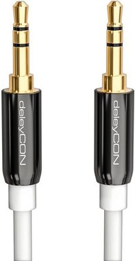 deleyCON deleyCON 10m Klinkenkabel 3,5mm AUX Kabel Stereo Audio Kabel 2x Audio-Kabel