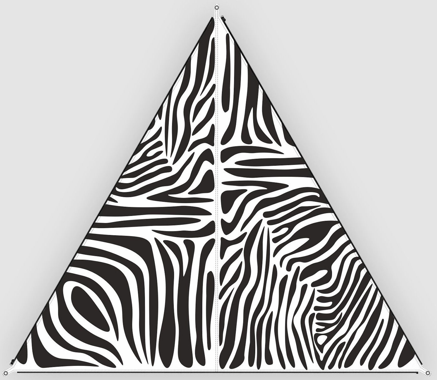 schwarz Zebra Singleâ€œ, â€žTC-Zip-Canvas Druck Sonnensegel RV (mit Transporttasche) / Verbindbares BENT Sonnensegel