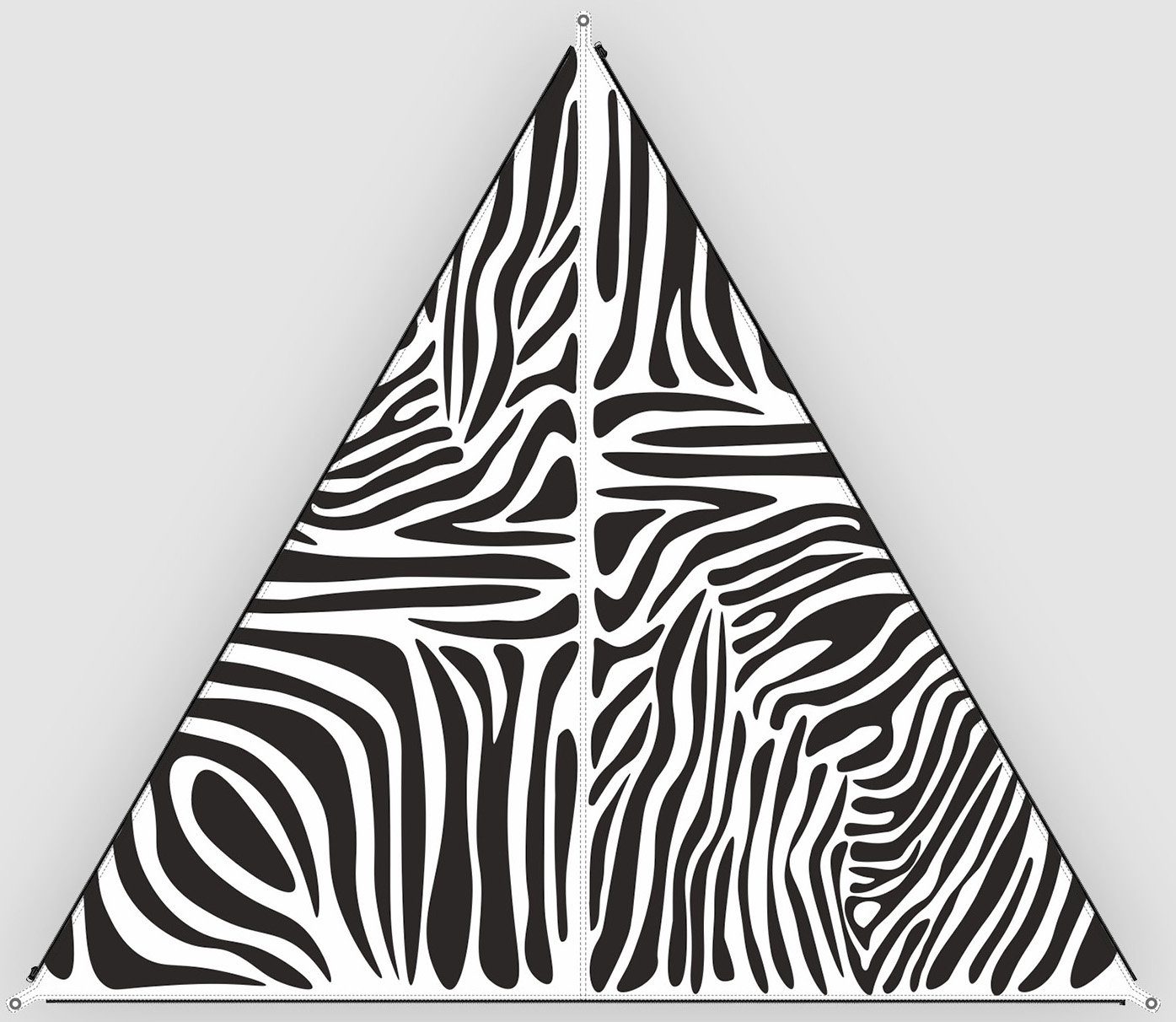 BENT Sonnensegel Verbindbares Sonnensegel â€žTC-Zip-Canvas Singleâ€œ, (mit Transporttasche) Zebra Druck / RV schwarz