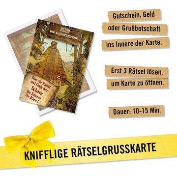 Hidden Games Grußkarten Rätselkarte "Die Schatzsuche", Made in Germany