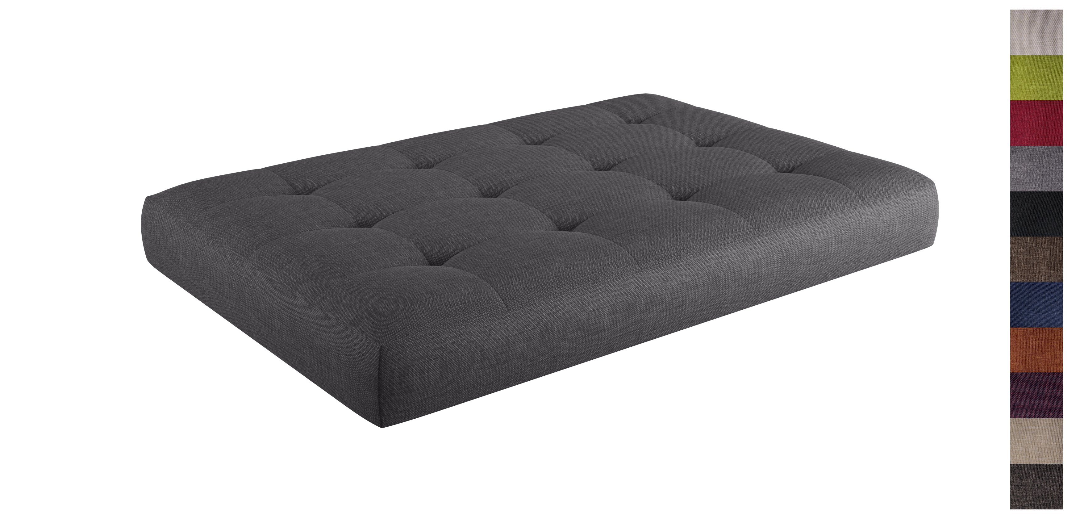 sunnypillow Sitzkissen Palettenkissen gesteppt Sitzkissen 120x60x15cm, Anthrazit