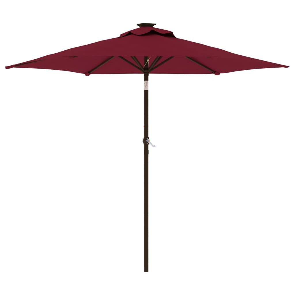 vidaXL Sonnenschirm Sonnenschirm mit Stahlmast Weinrot 225x225x212 cm