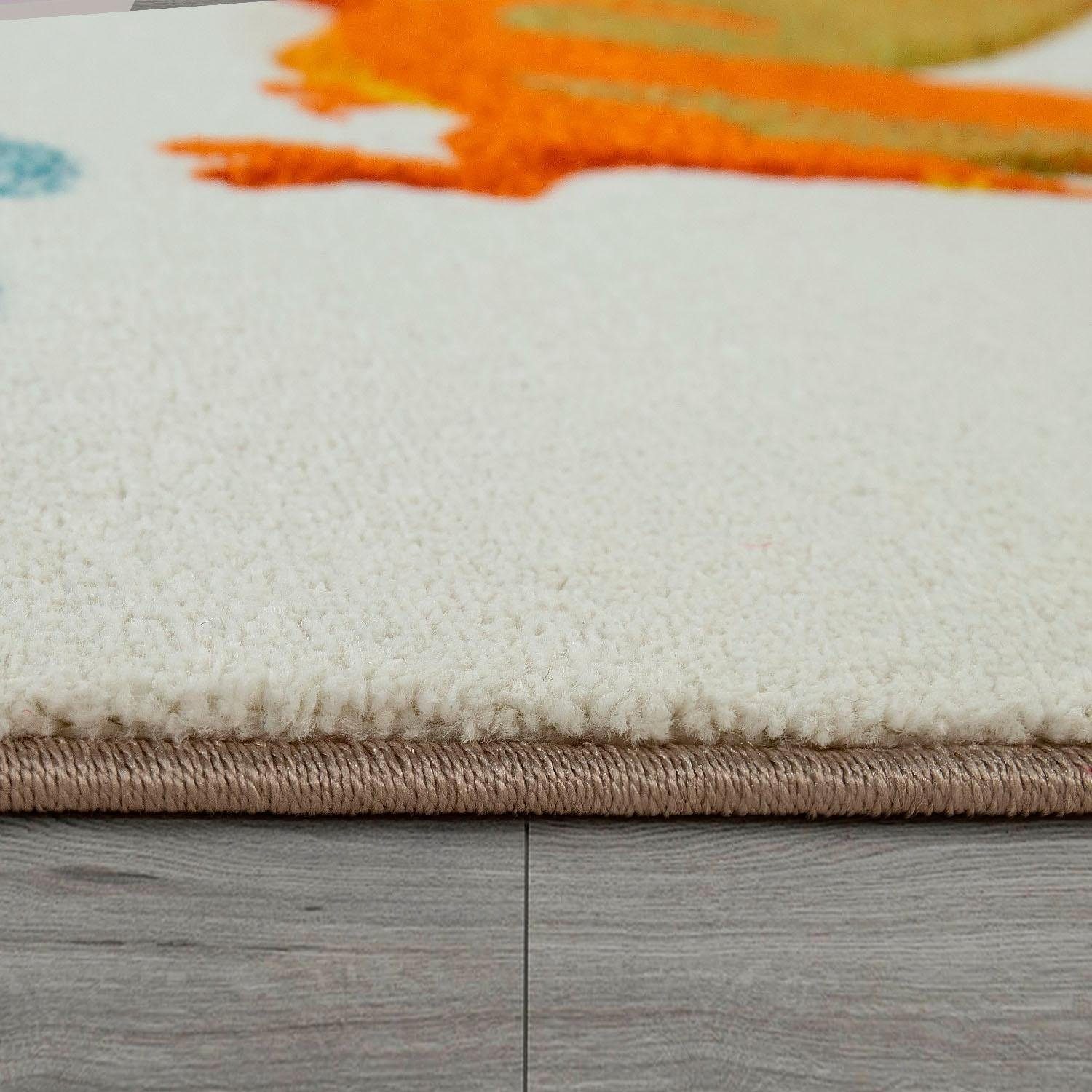 Paco Home Kinderteppich Diamond 636, rund, Höhe: 18 mm, 3D-Design, Motiv Di günstig online kaufen