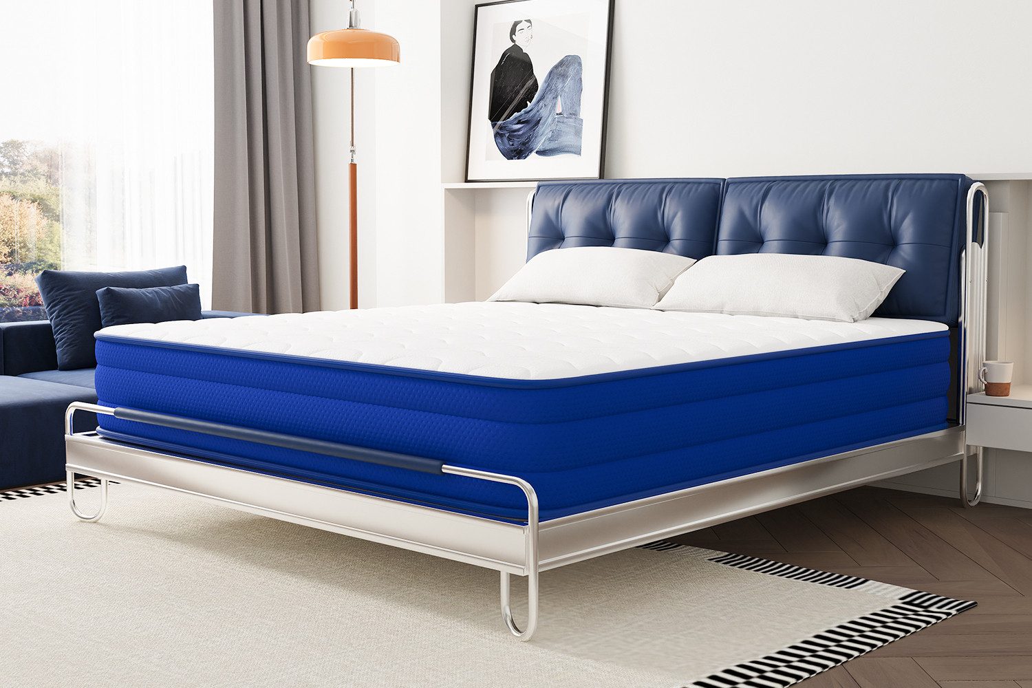 Taschenfederkernmatratze 7-Zonen Federkernmatratze, INTEGRIERTER TOPPER, HOMAVO, 22 cm hoch, (Härtegrad H3, Zertifizierte EU-Qualität, 8+3 Schichten hochwertiger Materialien), Orthopädische Matratze u.v.m.