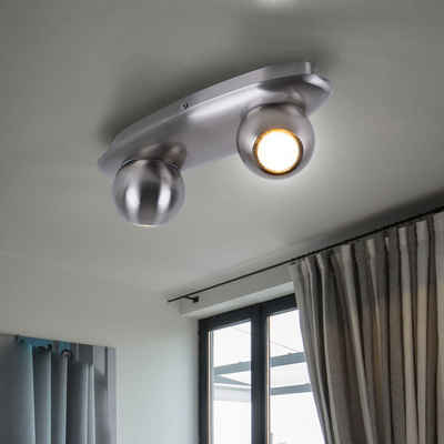 etc-shop LED Deckenleuchte, Leuchtmittel inklusive, Warmweiß, Decken Leuchte Wohn Schlaf Zimmer Beleuchtung Kugel Spots beweglich im