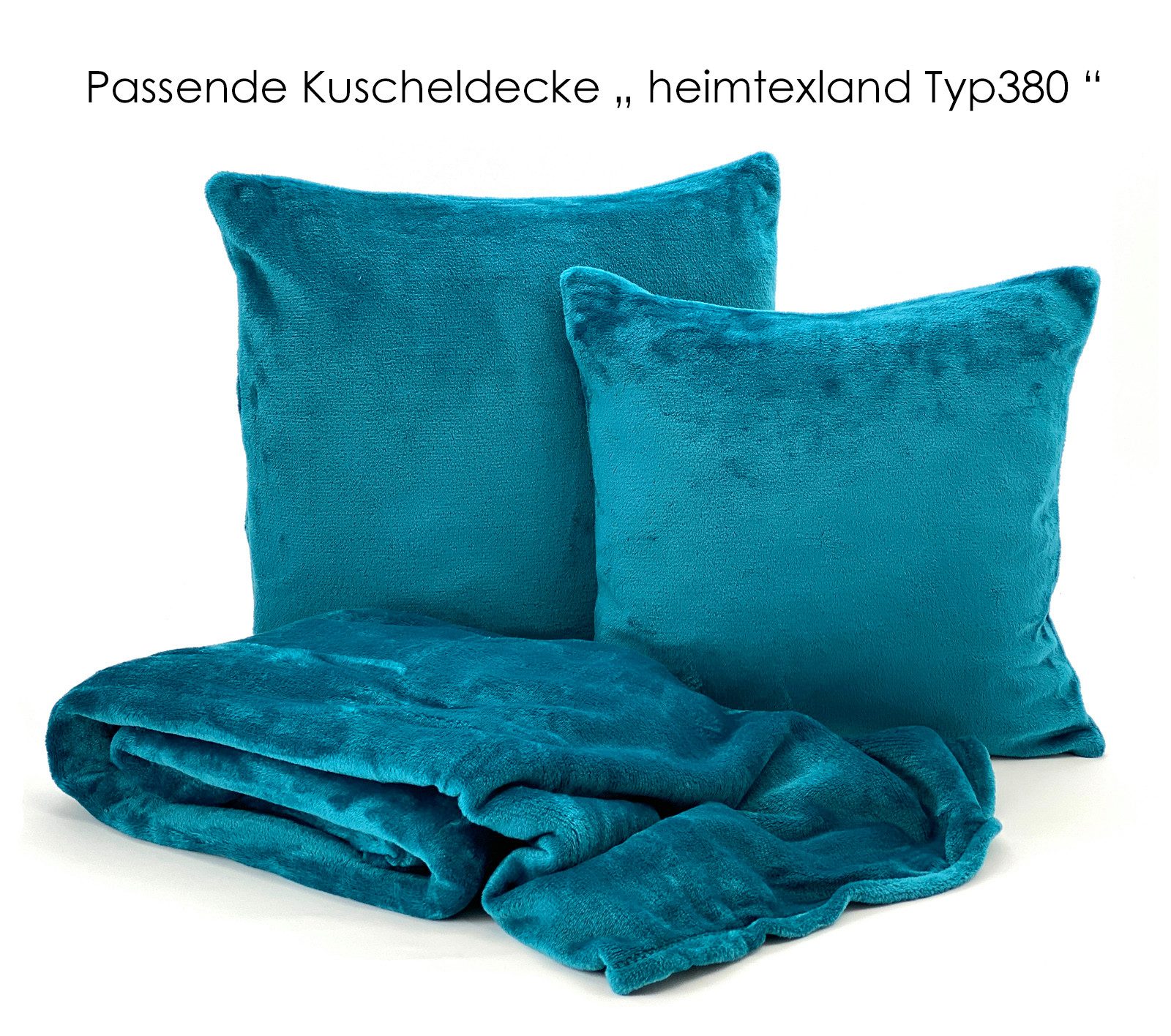 heimtexland Dekokissen Flanell Soft Kuschelkissen Plüsch Kissenbezug, super weich und flauschig, Allergiker geeignet, atmungsaktiv
