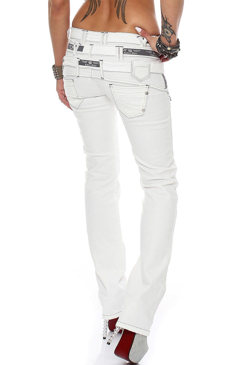 Cipo & Baxx 5-Pocket-Jeans Low Waist Hose BA-CBW0245 (1-tlg) mit 3-fachem Bund