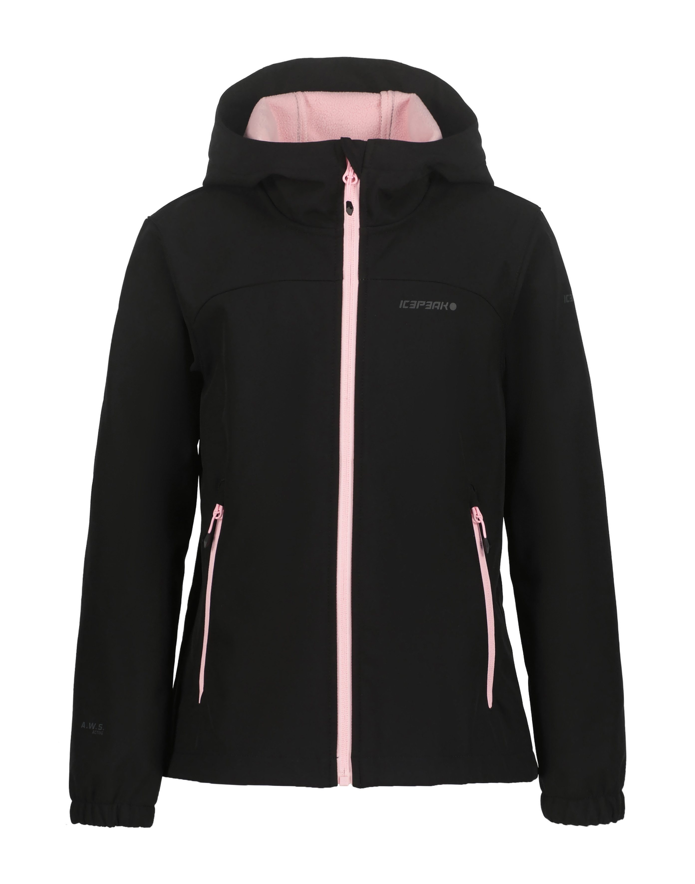 Icepeak Softshelljacke ICEPEAK KOBRYN JR mit Kapuze, gerader Abschluss, atmungsaktiv, wasserabweisend