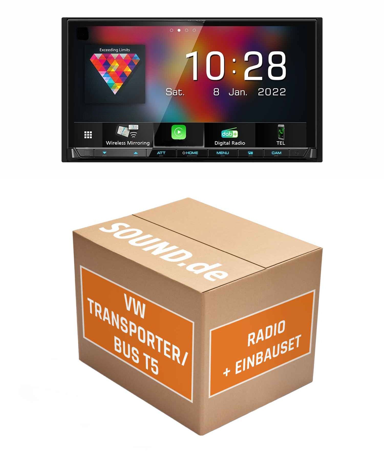 JUST SOUND best choice for caraudio Autoradio Set Kenwood DMX8021DABS VW T5 LFB Dynaudio RFK Linien beweg Autoradio