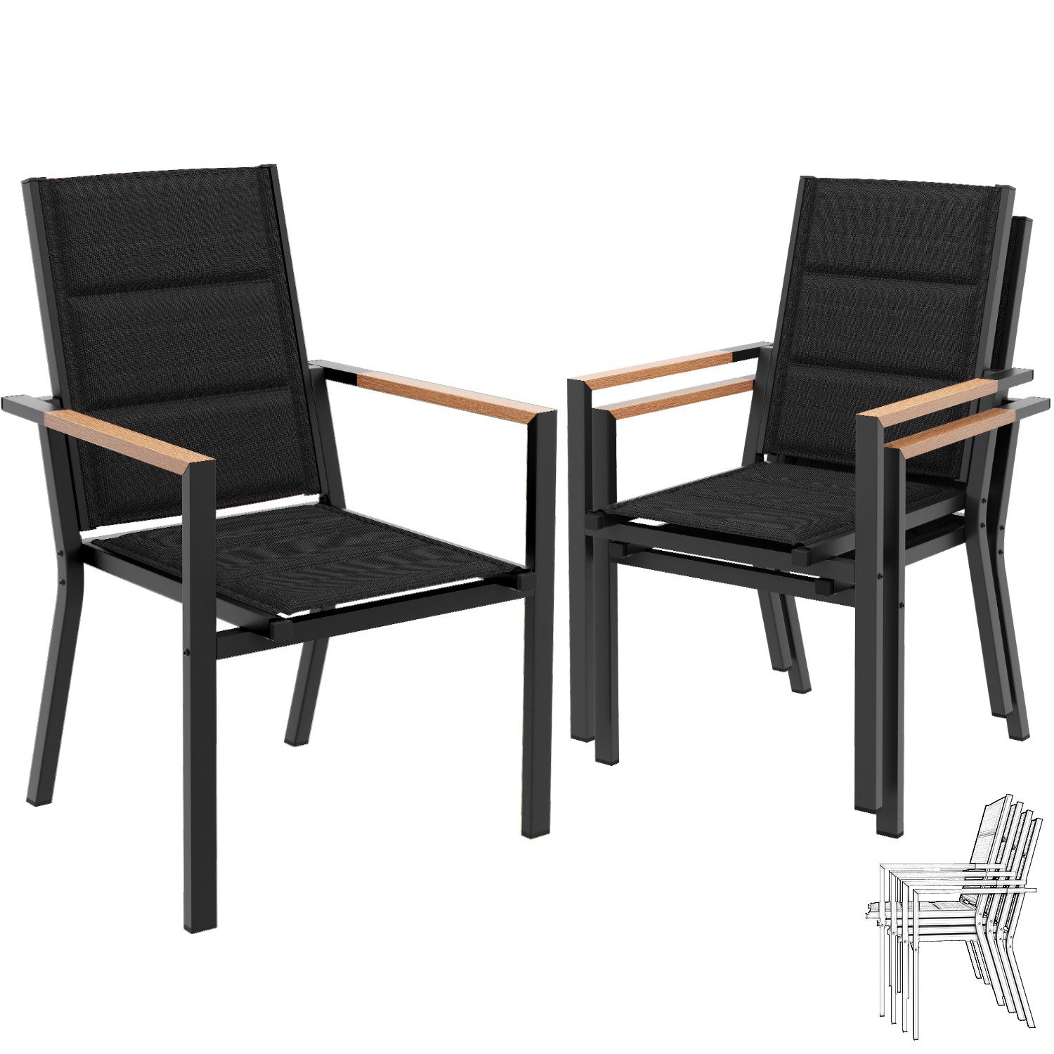GUNJI Gartenstuhl Klappstuhl (2er Set), bequem, günstig online kaufen